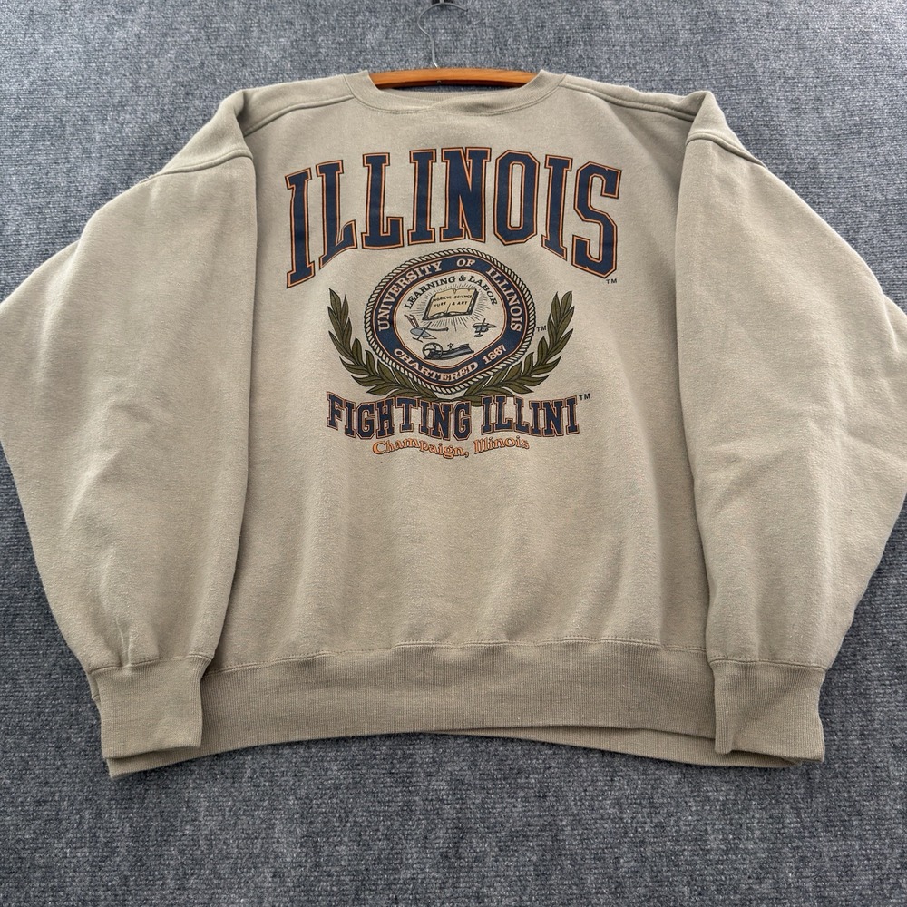 Vintage University of Illinois Fighting Illini Crewneck Sweatshirt XL